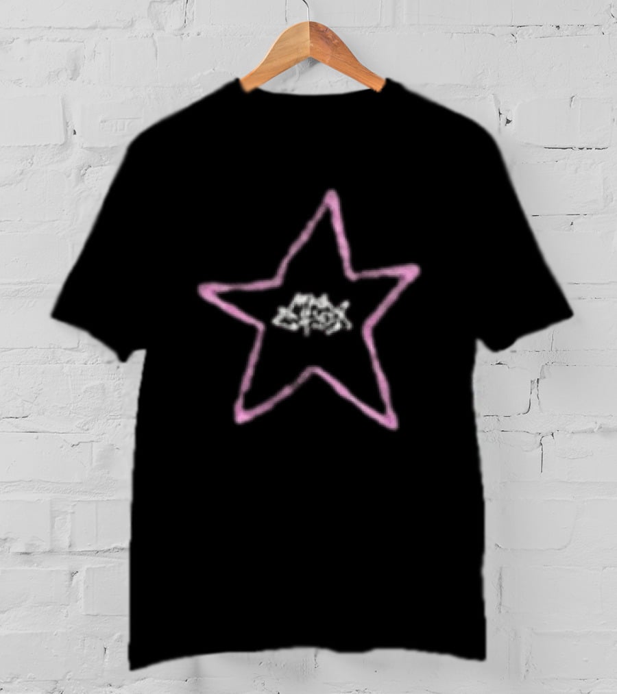 Max Styler Star Pink Outline Text In Center T-Shirt