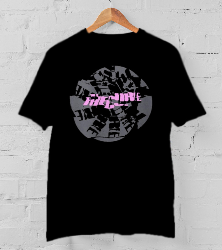 The Cure Festival Summer Dateback World Map Pink T-Shirt