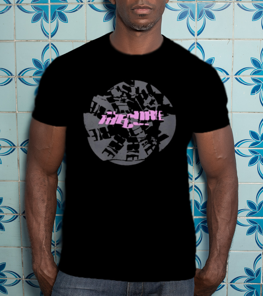 The Cure Festival Summer Dateback World Map Pink T-Shirt