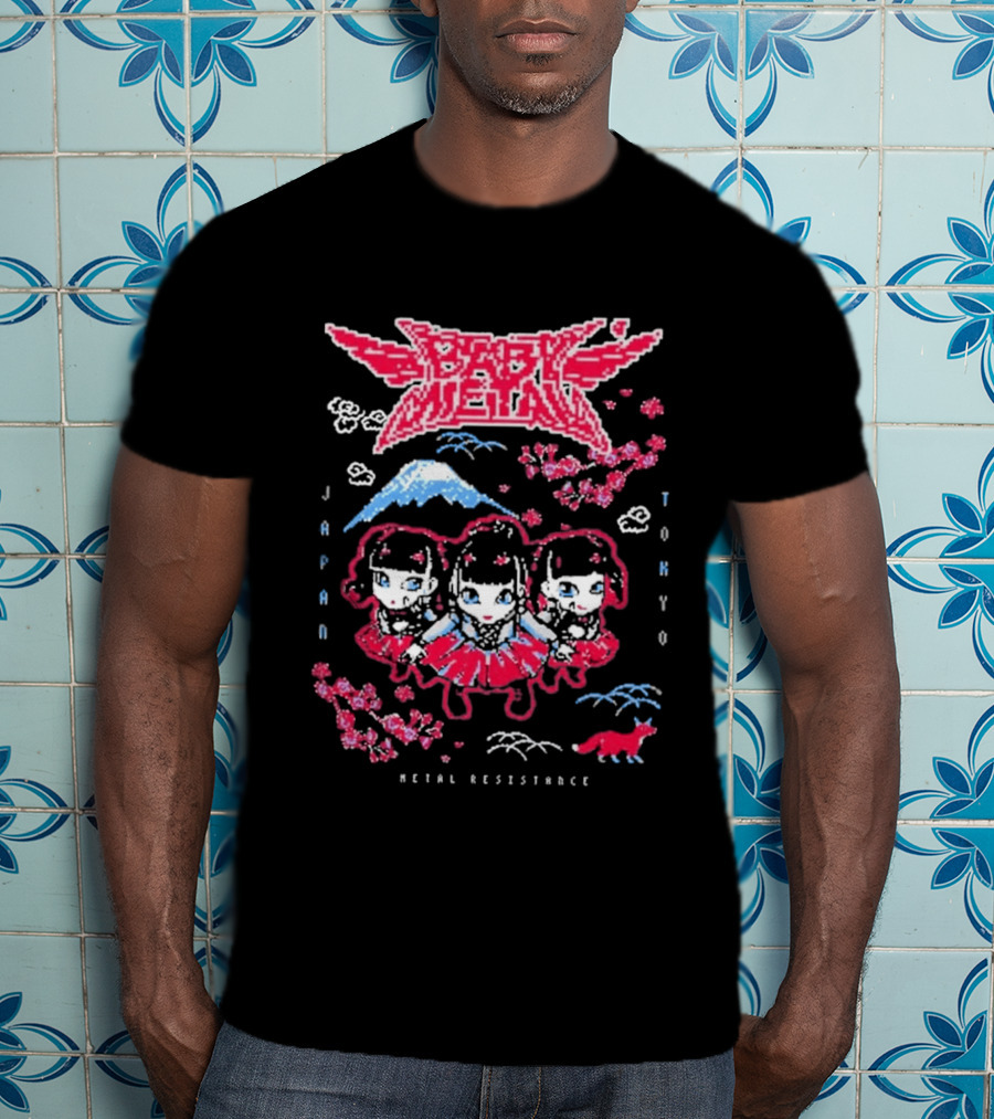 Babymetal Tokyo Japan Metal Resistance Pixel T-Shirt