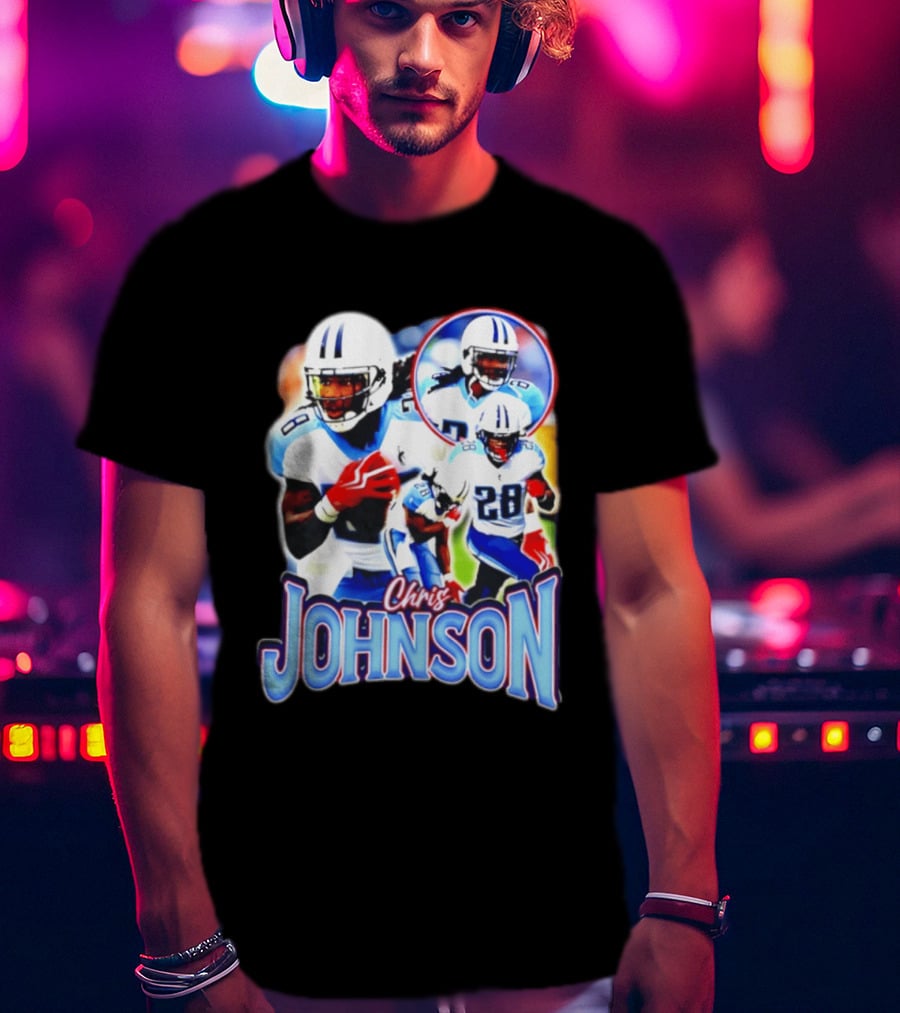 Chris Johnson Tennessee Titans 28 Vintage Style Retro Bootleg T-Shirt