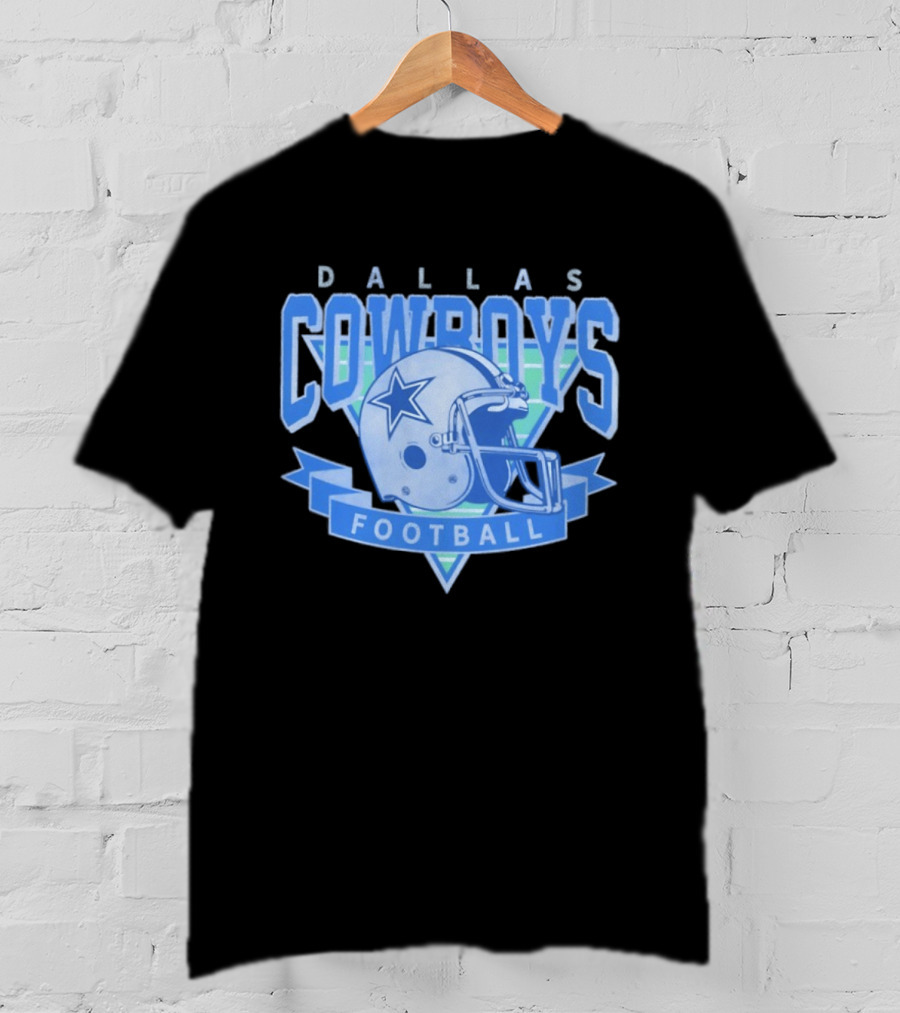 Dallas Cowboys Helmet Football Team Sports Apparel Blue Fan Gear T-Shirt