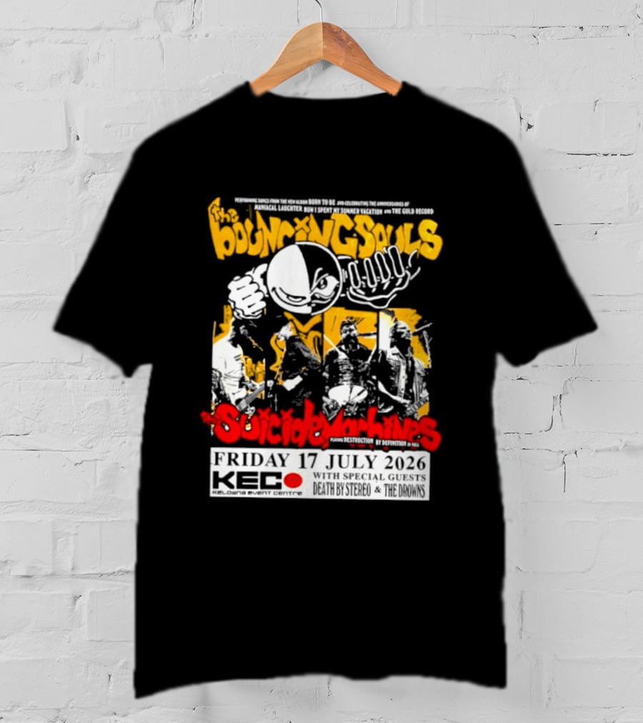 Bouncing Souls The Suicide Machines Live At Kelowna Event Centre July 2026 T-Shirt