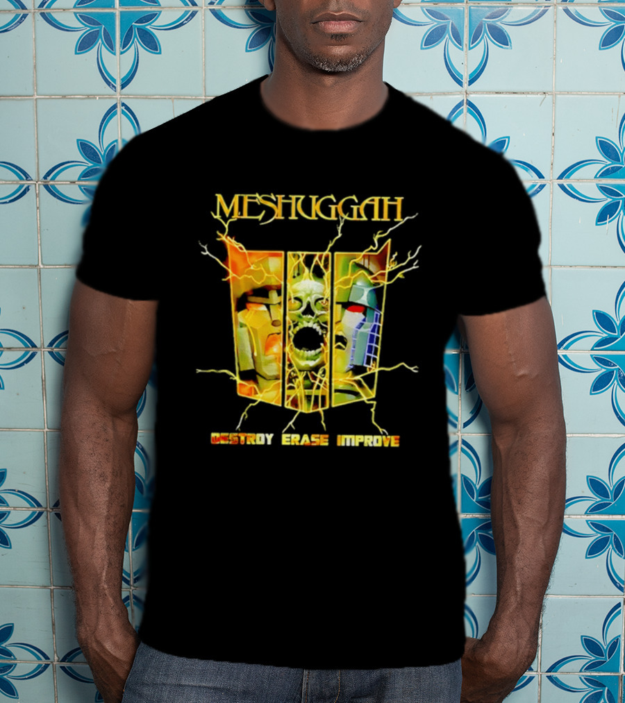 Meshuggah Destroy Erase Improve Skull T-Shirt