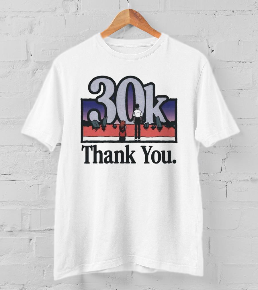 30k Thank You Asuka Langley Soryu Ikari Shinji Neon Genesis Evangelion T-Shirt