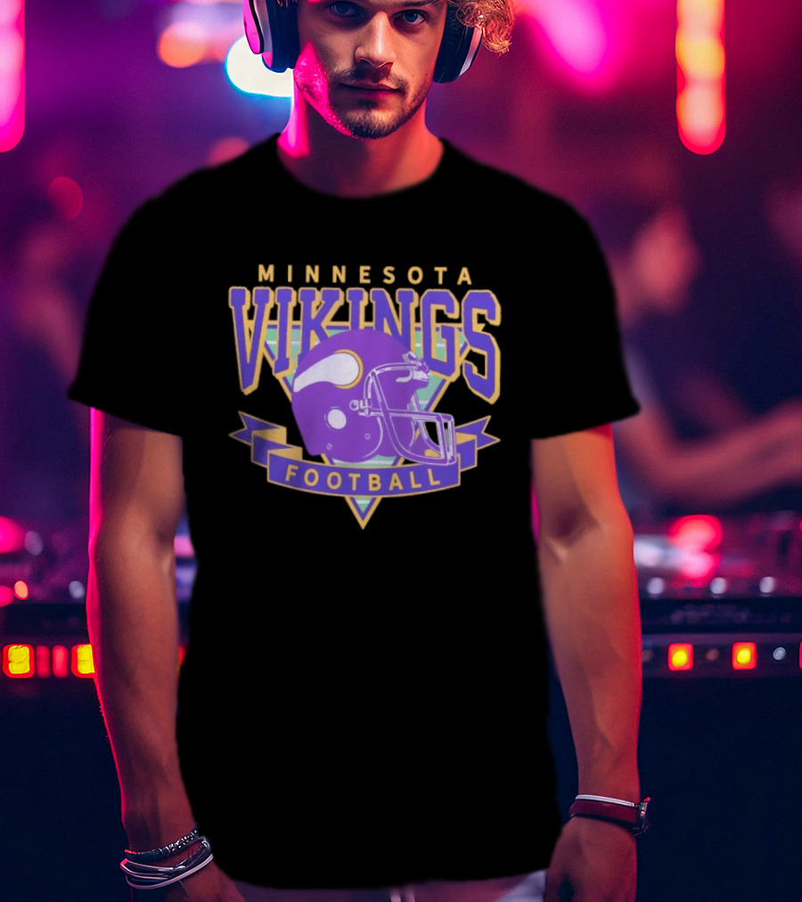 Minnesota Vikings Helmet Football T-Shirt