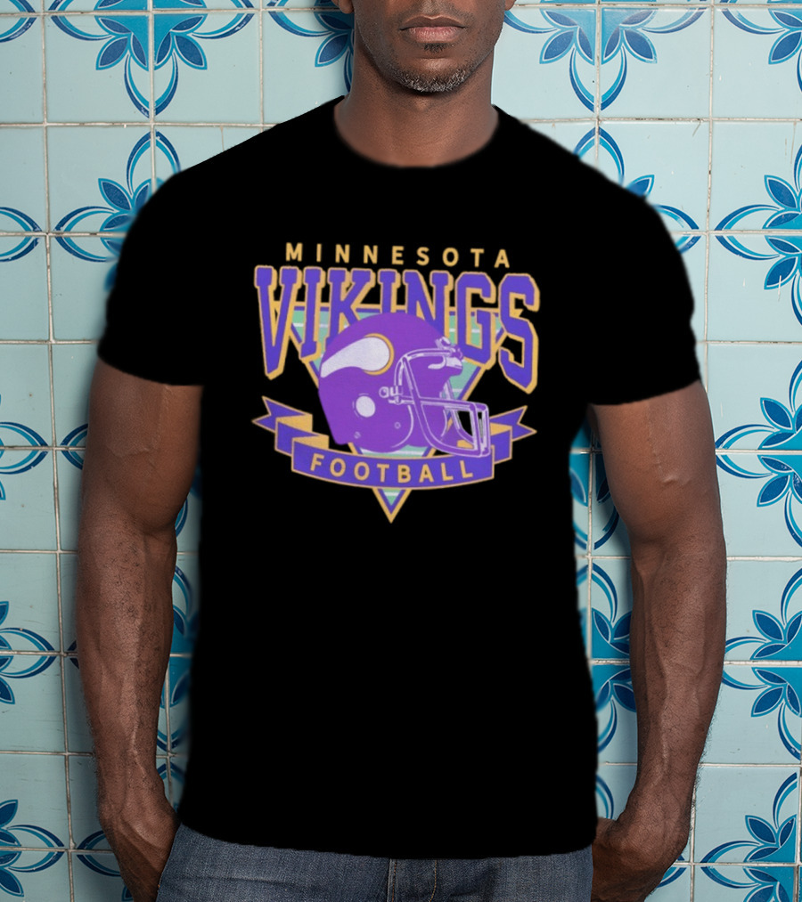 Minnesota Vikings Helmet Football T-Shirt