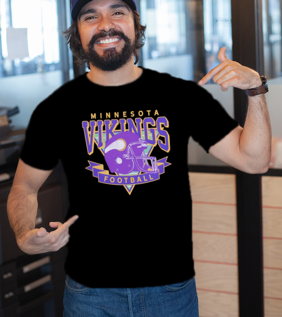 Minnesota Vikings Helmet Football T-Shirt
