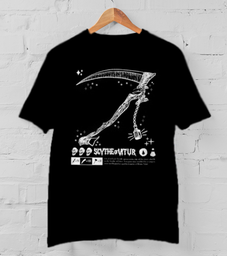 Scythe Of Vitur Lady Verzik House Vitur Weapon RuneScape Old School T-Shirt