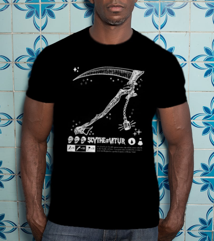 Scythe Of Vitur Lady Verzik House Vitur Weapon RuneScape Old School T-Shirt