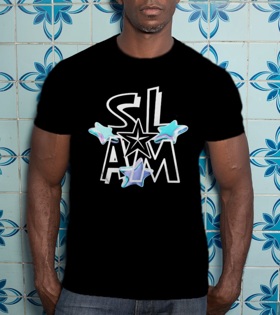Slam Stars Holographic Blue Floating Trio T-Shirt