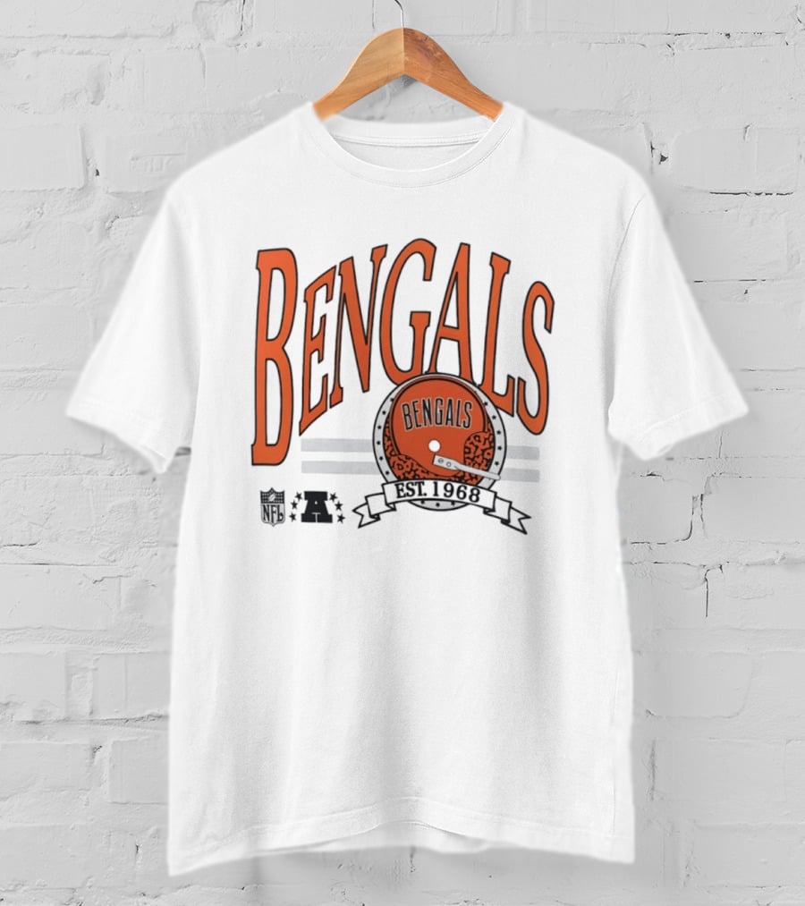 Bengals Est 1968 Helmet Vintage Football Cincinnati T-Shirt