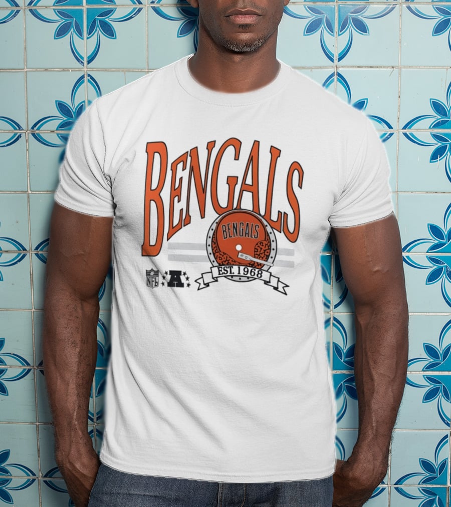 Bengals Est 1968 Helmet Vintage Football Cincinnati T-Shirt
