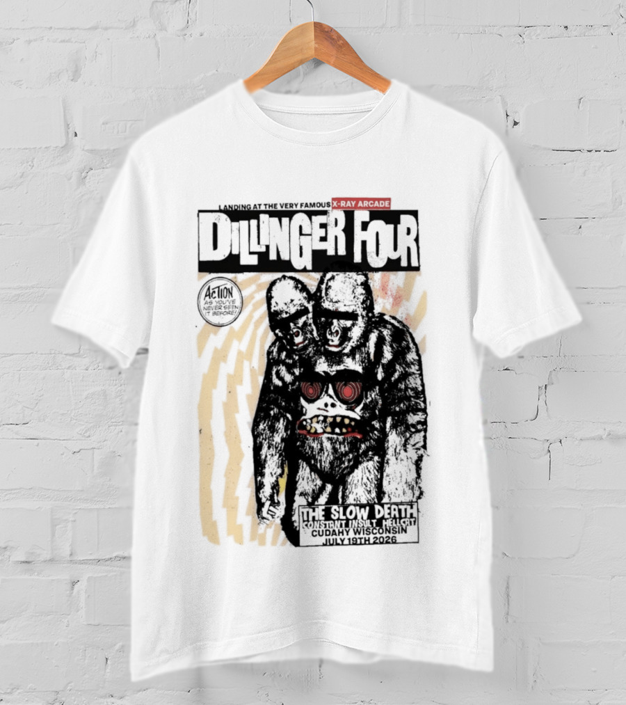 Dillinger Four X Ray Arcade The Slow Death 07 19 2026 Cudahy WI T-Shirt