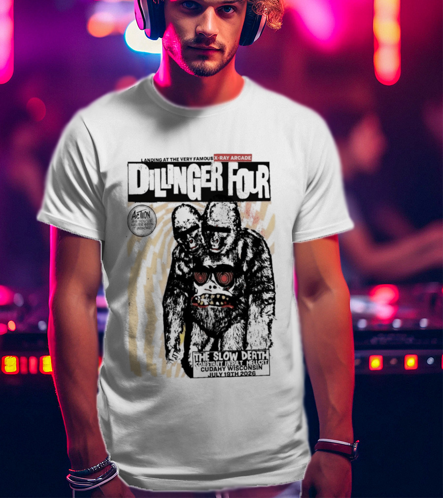 Dillinger Four X Ray Arcade The Slow Death 07 19 2026 Cudahy WI T-Shirt