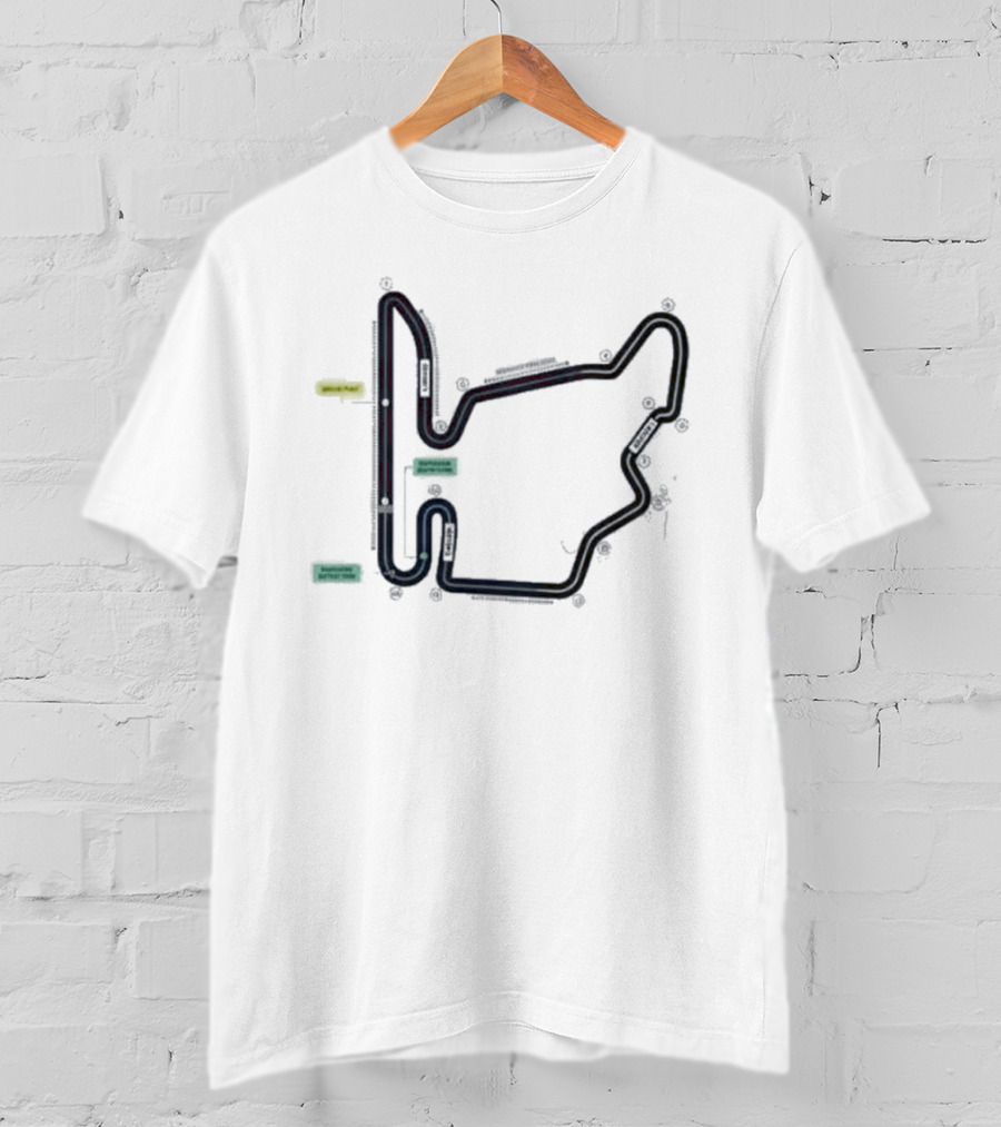 F1Motorsport AWS Hungarian Grand Prix Hungaroring Mogyorod July 24 26 2026 Souvenir Race Day Track Map T-Shirt