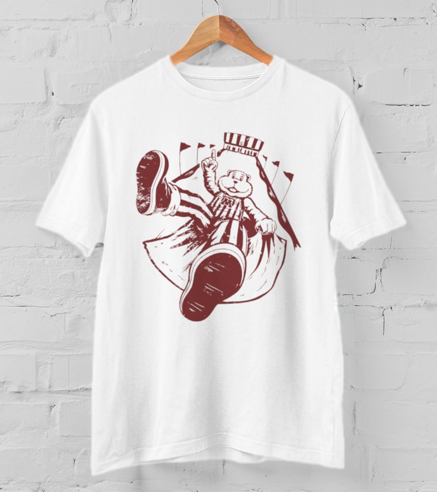 Goldy Gopher Sliding Celebration With Foam Finger T-Shirt