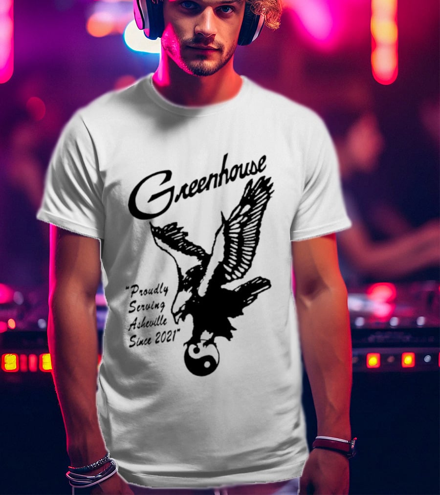 Greenhouse Proudly Serving Asheville Since 2021 Eagle Motif T-Shirt