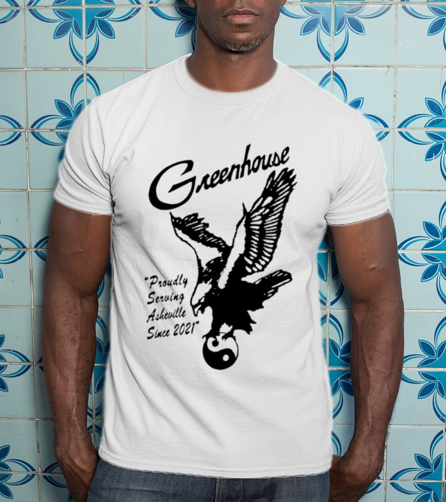 Greenhouse Proudly Serving Asheville Since 2021 Eagle Motif T-Shirt