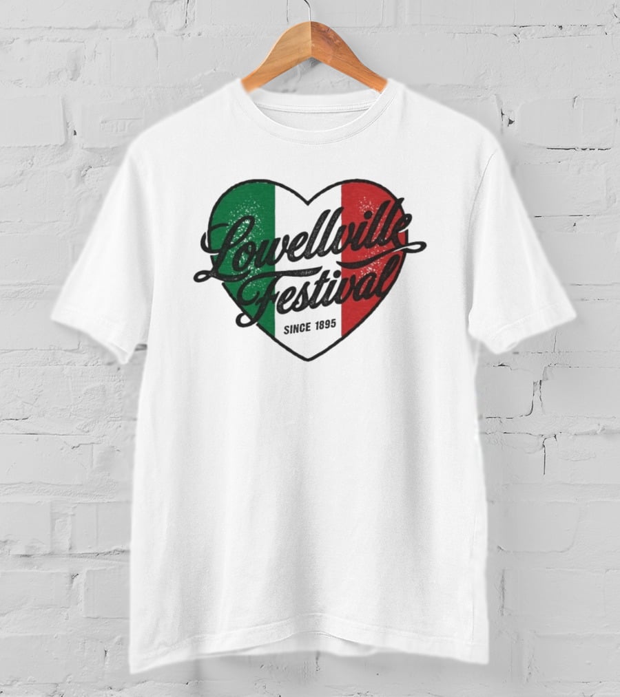 Lowellville Festival Heart Italian Colors Since 1895 T-Shirt