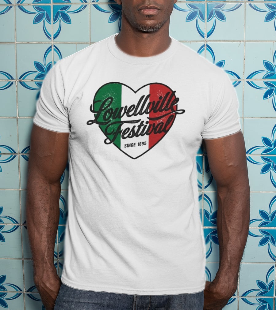 Lowellville Festival Heart Italian Colors Since 1895 T-Shirt