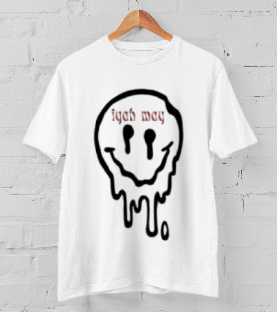 Lyah May Store Puppet Strings Oversized Melting Smiley Face T-Shirt