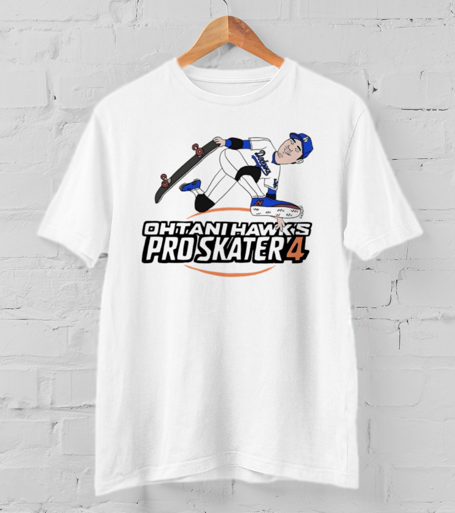 Shohei Ohtani Hawk's Pro Skater 4 Los Angeles Dodgers T-Shirt