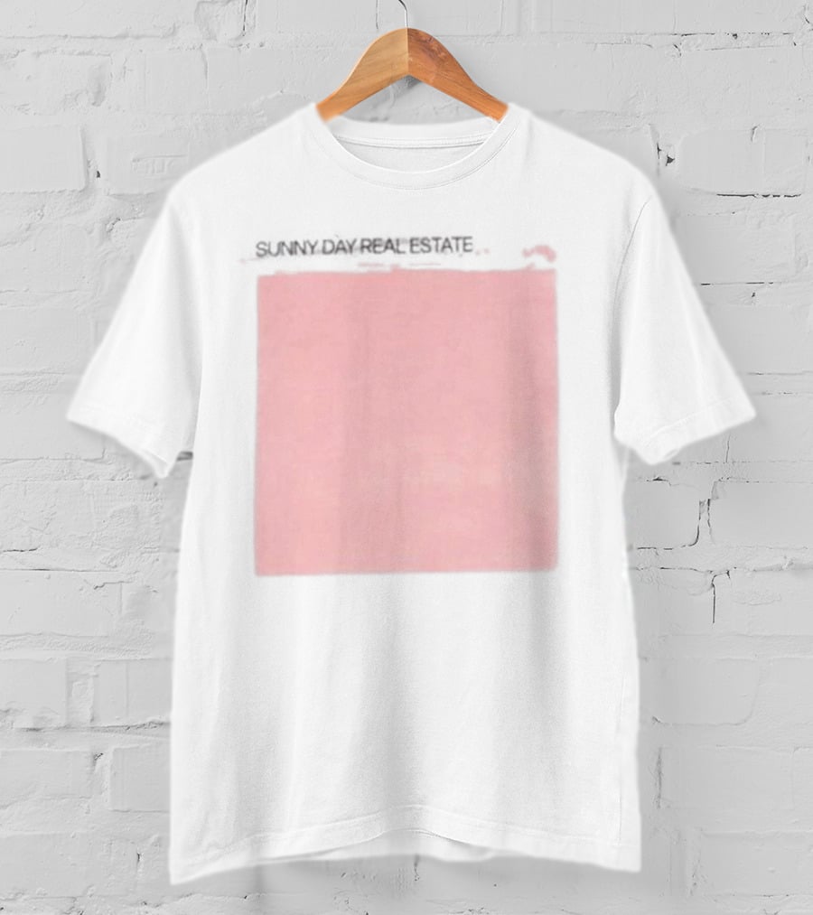 Sunny Day Real Estate LP2 Pink Album Art And Gray Watermark T-Shirt