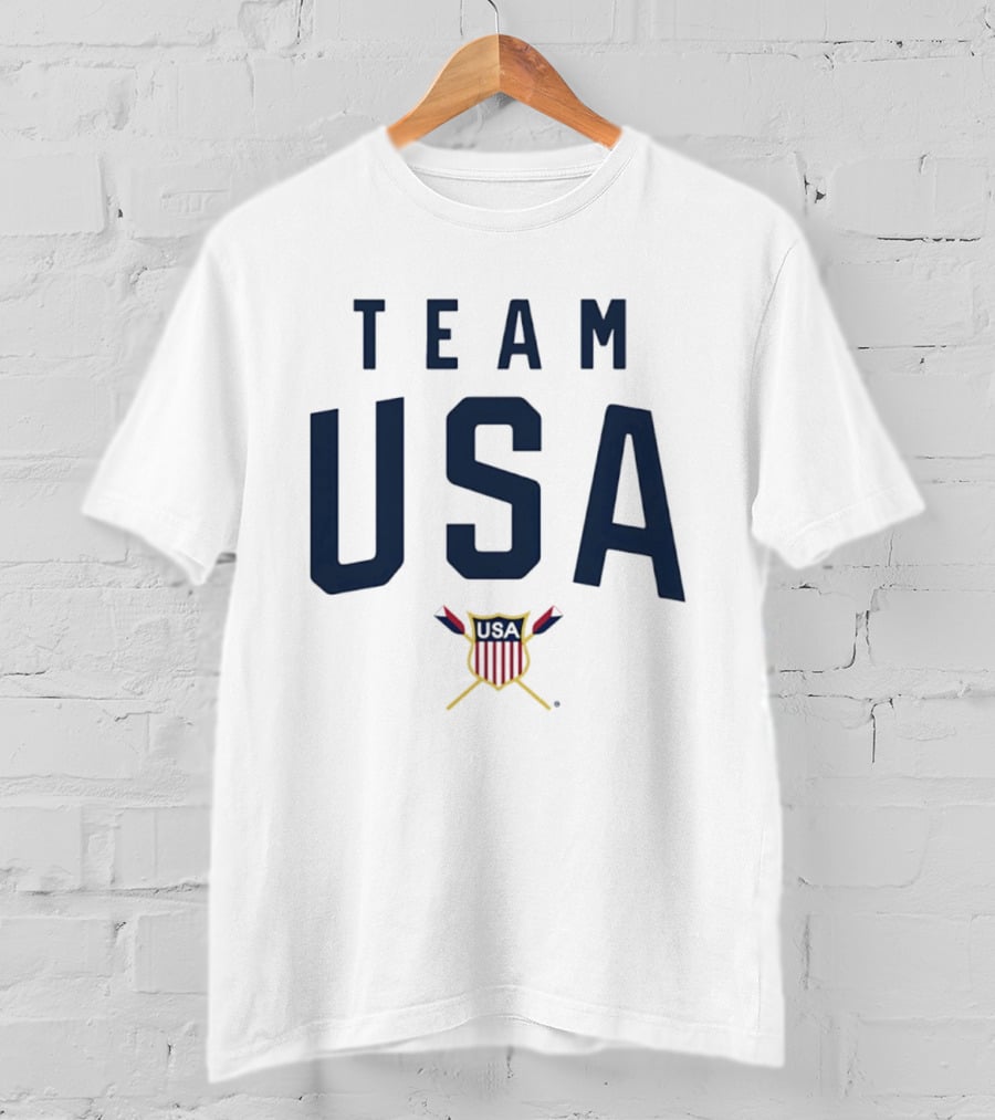 Team USA Summer Games Rowing American Shield With Crossed Oars T-Shirt