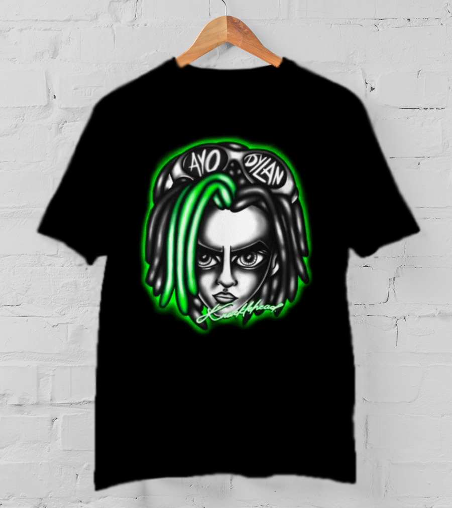 Ayo Dylan Head Ayodylan Knottyhead Green Glow T-Shirt