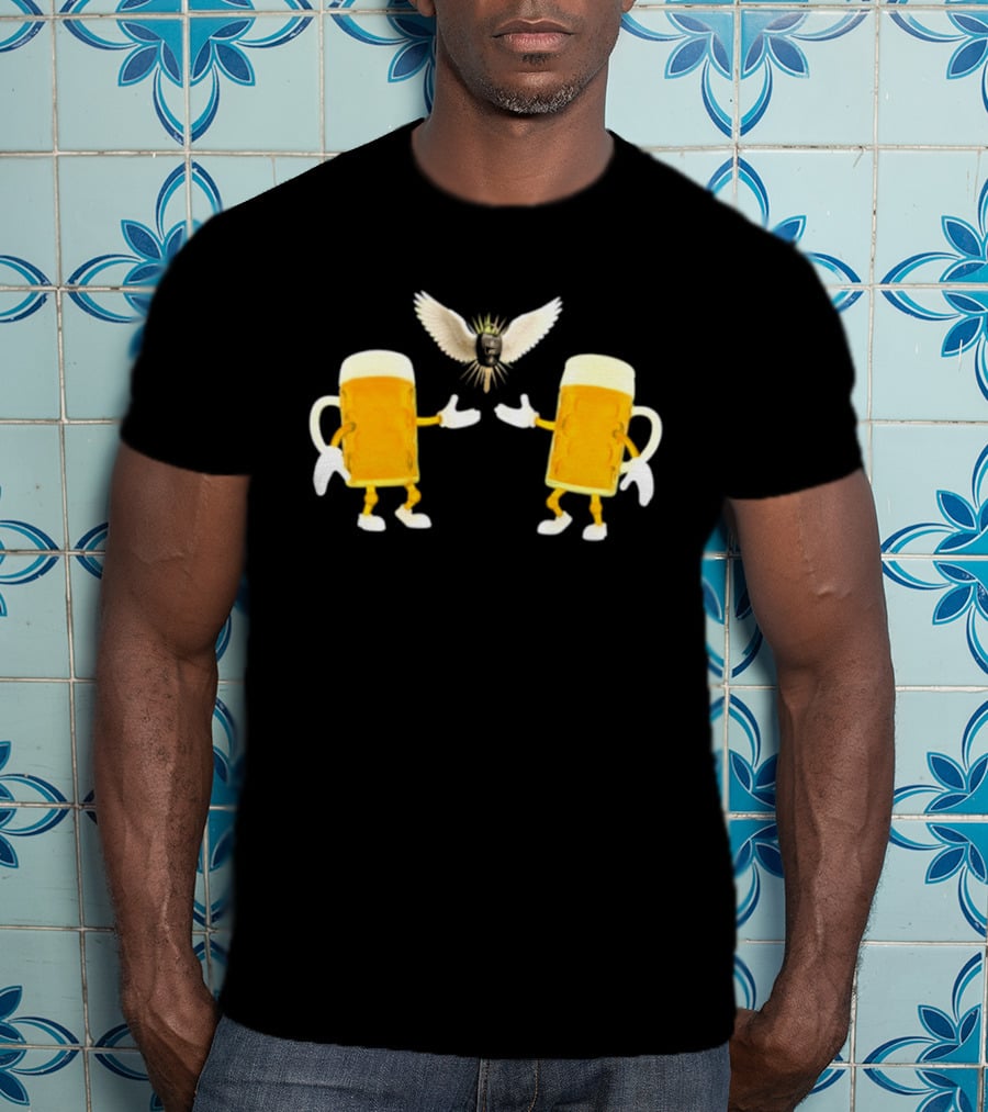 Beers And Car Keys Angel Meme With Winged Creature And Beer S T-Shirt