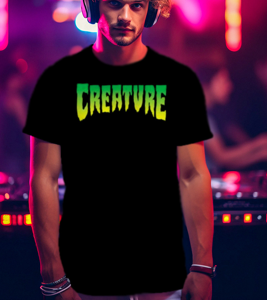 Bingo Store Creature Mens Green Yellow Gradient T-Shirt