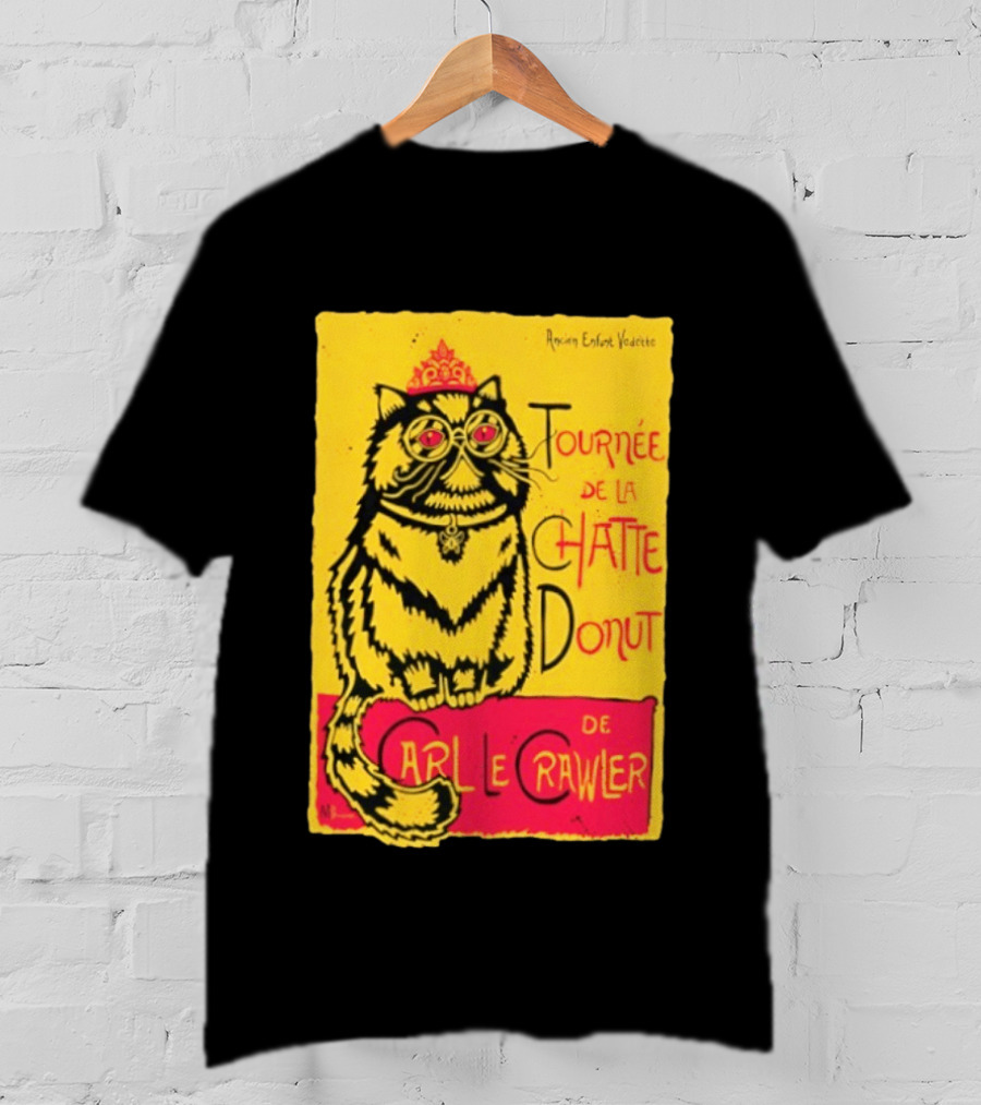 Ancien Enfant Vedette Tournee De La Chatte Donut De Carl Le Crawler Cat T-Shirt