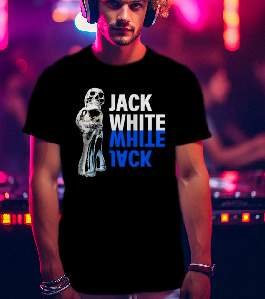 Jack White Rock Musician Skull Reflection T-Shirt