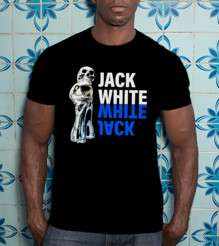 Jack White Rock Musician Skull Reflection T-Shirt