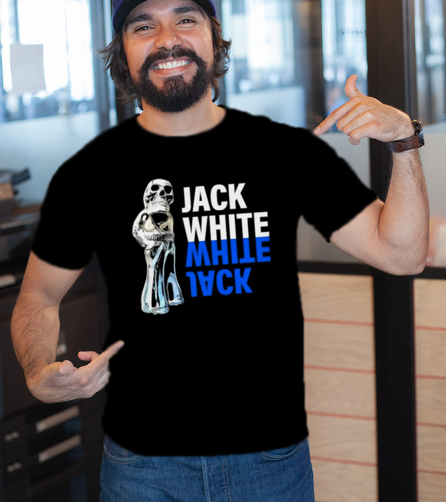 Jack White Rock Musician Skull Reflection T-Shirt