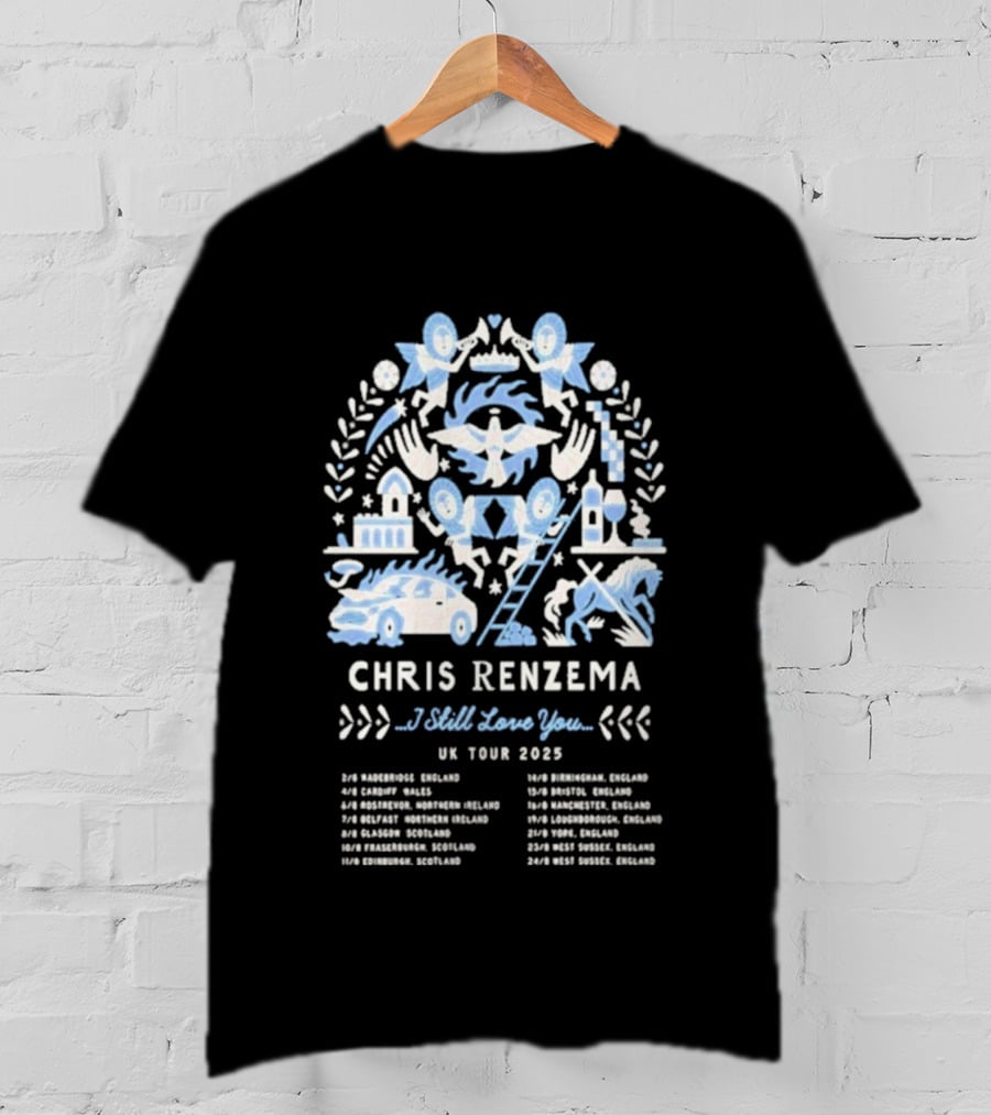 Chris Renzema I Still Love You UK Tour 2025 Concert Dates And Venues T-Shirt