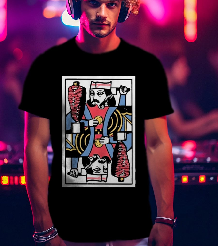 King Of Tromp Kebab Playing Card Meat Skewer Holder T-Shirt