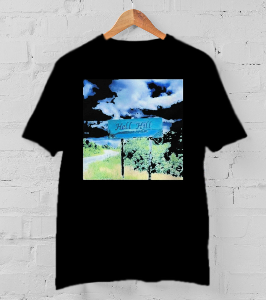 Elita Harkov Hell Hill Scenic Road Sign T-Shirt