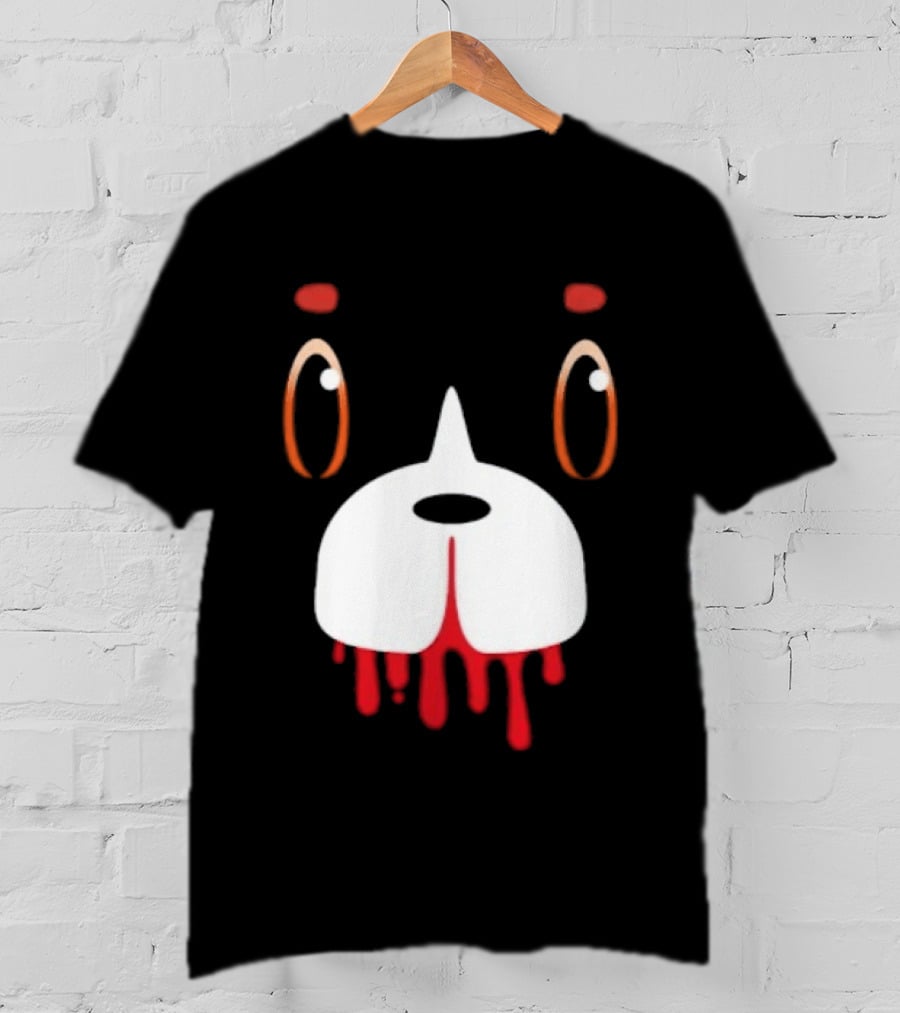 Final Space Mooncake Face Cartoon Character Dripping Red T-Shirt