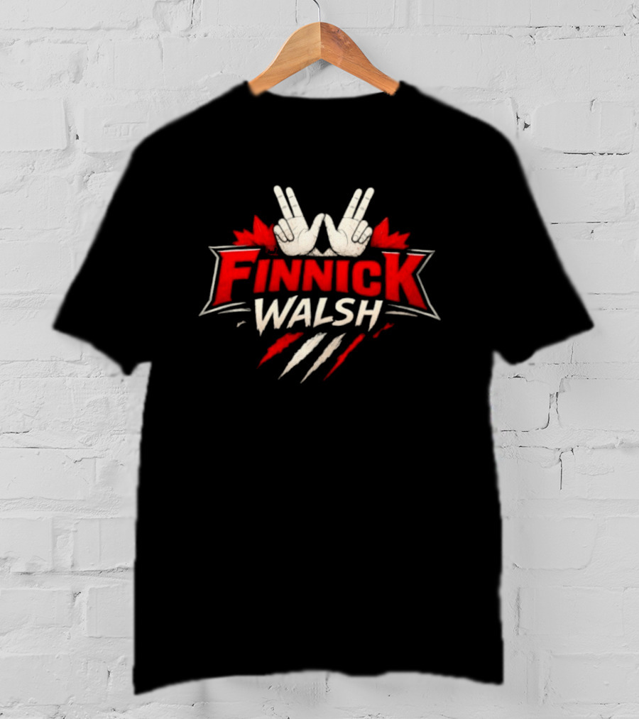 Finnick Walsh Victory Sign Claw Mark Maple Leafs T-Shirt