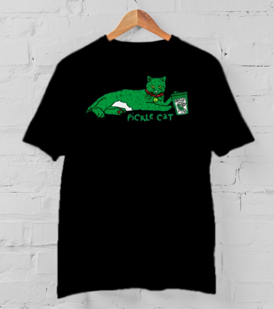 Grillos Pickle Cat With Grillos Pickles Jar T-Shirt
