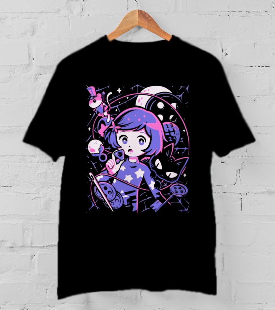 PixelEyeBat Moonlit Adventure Secret Portal Fantasy T-Shirt