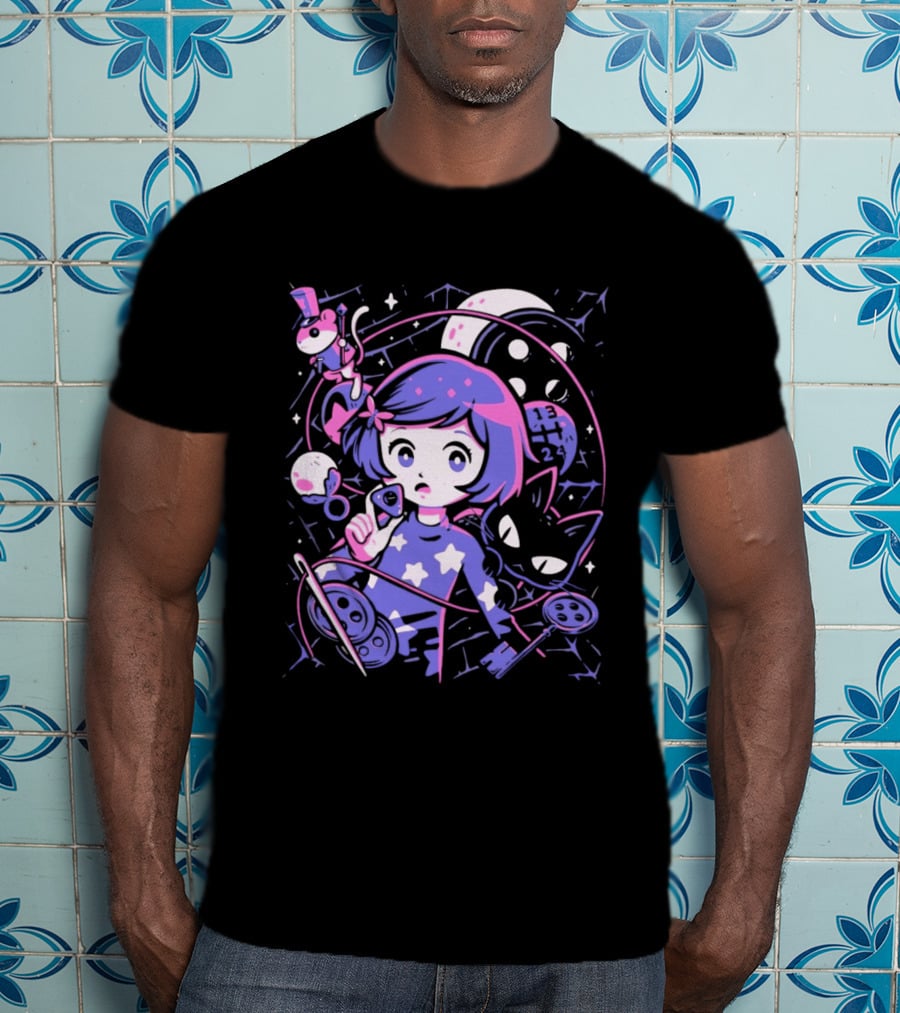 PixelEyeBat Moonlit Adventure Secret Portal Fantasy T-Shirt