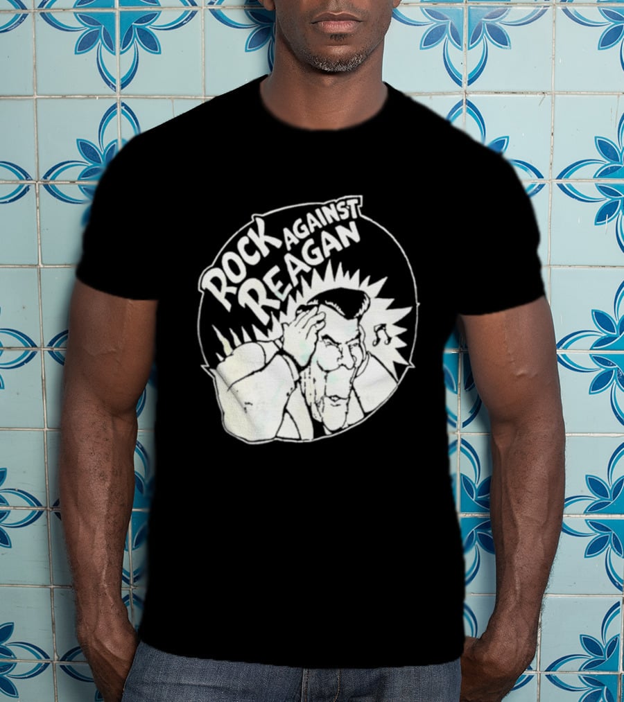 Rock Against Reagan Punk Protest 80s Political Movement T-Shirt