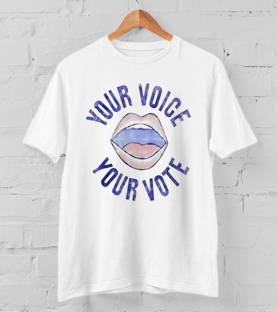 Alana Thompson Your Voice Your Vote Red And Blue Lips T-Shirt