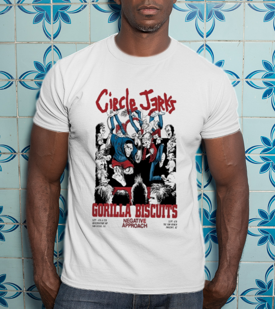 Circle Jerks Gorilla Biscuits Negative Approach San Diego CA September 4 5 2025 T-Shirt