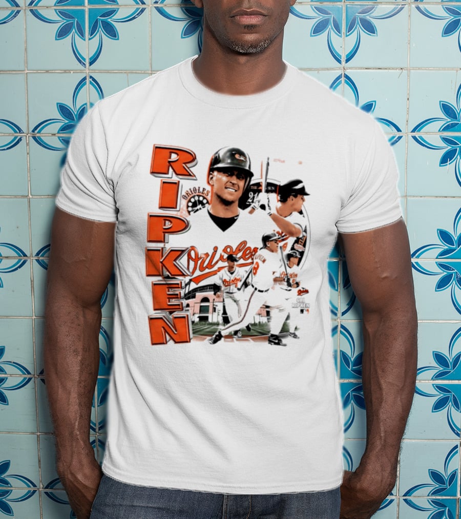 Ripken Baltimore Orioles MLB 2026 Collage Baseball Themed Fan Wear T-Shirt