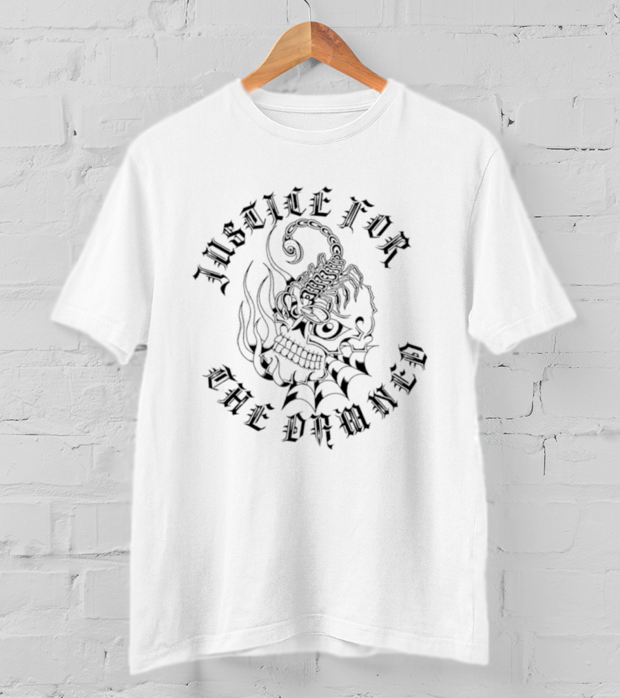 Justice For The Damned Scorpion Skull T-Shirt