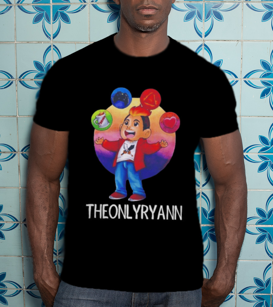 THEONLYRYANN Colorful Iconic YouTuber Gaming T-Shirt